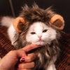 Image of Funny Fancy Dress with Lion Ears and Hair For Cats and Small Dogs -  Halloween Party