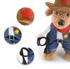 Image of Funny Cowboy Jeans Jumpsuit for your Pet - Halloween Costume