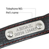 Image of Customized Genuine Leather Dog Collar - Nameplate with Pet's Name and Phone Number