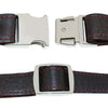 Image of Customized Genuine Leather Dog Collar - Nameplate with Pet's Name and Phone Number