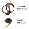 Image of Adjustable Genuine Leather Dog Harness + Walking Leash For Small & Medium Dogs