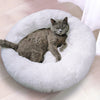 Image of Round Soft Plush Cat Bed for Winter (Cats and Small Dogs)