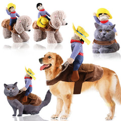 Funny Pet Rider Costume For Small, Medium Dogs and Cats