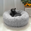 Image of Round Soft Plush Cat Bed for Winter (Cats and Small Dogs)