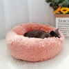 Image of Round Soft Plush Cat Bed for Winter (Cats and Small Dogs)