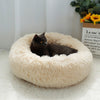 Image of Round Soft Plush Cat Bed for Winter (Cats and Small Dogs)