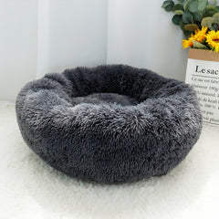 Round Soft Plush Cat Bed for Winter (Cats and Small Dogs)