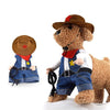 Image of Funny Cowboy Jeans Jumpsuit for your Pet - Halloween Costume