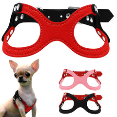 Soft Suede Leather Harness for Small Dogs and Cats