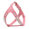 Image of Soft Suede Leather Rhinestone Harness For Small and Medium Dogs