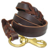 Image of Braided Leather Dog Leash for Walking and Training For Medium & Large Dogs