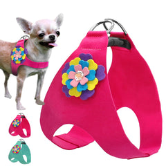 Cute & Soft Suede Leather Harness For Small Dogs and Cats