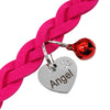 Image of Braided Customized Leather Dog Collar For Small and Medium Dogs With Engraved Heart ID Tag