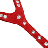 Image of Soft Suede Leather Rhinestone Harness For Small and Medium Dogs