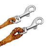 Image of Braided Leather Dog Leash Rolled Round For Small & Medium Dogs