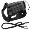 Image of Military Tactical Dog Harness + Durable & Comfortable Leash For Training and Running