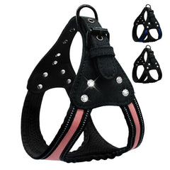 Soft Rhinstone Adjustable Harness For your Dog