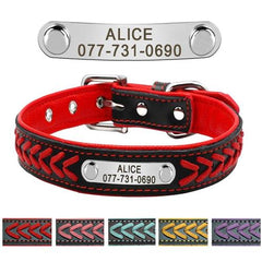 Customized Adjustable Leather Dog Collar For Small, Medium & Large Dogs