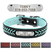 Image of Customized Adjustable Leather Dog Collar For Small, Medium & Large Dogs