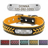 Image of Customized Adjustable Leather Dog Collar For Small, Medium & Large Dogs