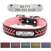 Image of Customized Adjustable Leather Dog Collar For Small, Medium & Large Dogs