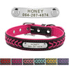 Image of Customized Adjustable Leather Dog Collar For Small, Medium & Large Dogs