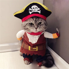 Funny Pirate Suit for your Cat or Dog - Halloween Costume