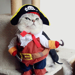 Funny Pirate Suit for your Cat or Dog - Halloween Costume