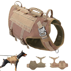 Nylon Military Tactical Dog Harness for Training & Hunting - Made for Medium & Large Dogs